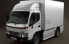 Hum3d - Hino 300 Standard Cab Box 2010 - Vray - 3D Model [3ds-c4d-fbx-lwo-max-obj]