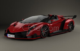 Hum3d - Lamborghini Veneno Roadster 2014 - 3D Model [c4d-max-obj]