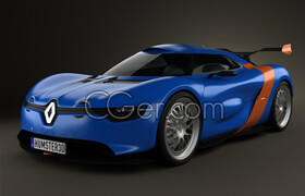 Hum3d - Renault Alpine A110-50 2012 - Vray - 3D model [3ds-c4d-fbx-lwo-max-obj]