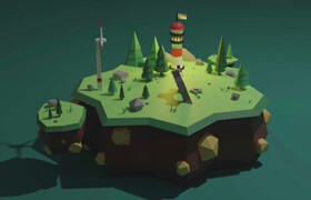 Skillshare - Blender 2.80 Create A Sky Island In Blender 2.8 by DIno Bandzovic