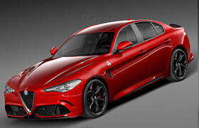 Squir - Alfa Romeo Giulia Quadrifoglio 2016 - 3D Model [3ds-c4d-fbx-lwo-max-obj]