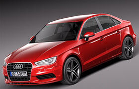 Squir - Audi A3 sedan 2014[3ds,fbx,max,obj,wrl] - 3dmodel