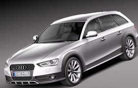 Squir - Audi A4 Allroad Quattro 2013[3ds,fbx,max,obj,wrl] - 3dmodel