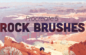 Artstation - ROCK Brushes - 14 Custom Brushes for Procreate 5 (by Mike McCain)
