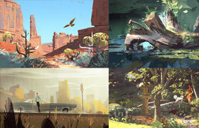Artstation - TIMELAPSES - 17 Procreate Painting Timelapse Videos (by Mike McCain)