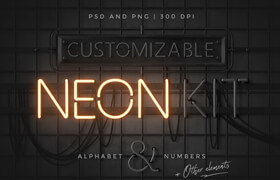 Creativemarket - Neon alphabet kit 2245956