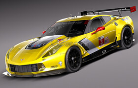 Squir - Chevrolet Corvette C7R 2015 [3ds-c4d-fbx-lwo-max-obj]