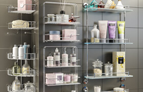 Accessories and cosmetics for the bath + Axentia shelves, Bemeta set 1