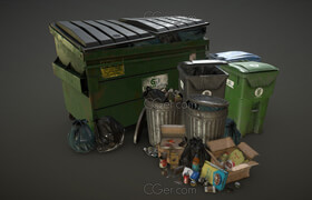 Sketchfab - Urban Trash Pack Vol 3 Low Poly