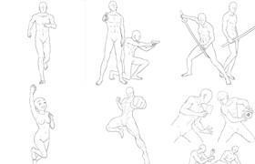 450 action poses (Manga book)