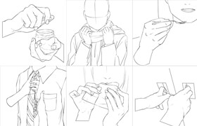 700 hand poses (Manga book)