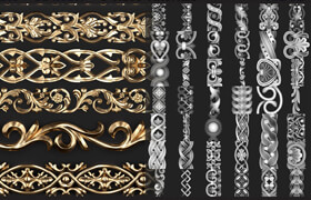 Artstation - Ornament Trim Brush and 3D Models + 6 Video Tutorials-VOL 02