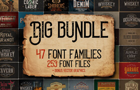 INKYDEALS - Big Vintage Fonts Bundle