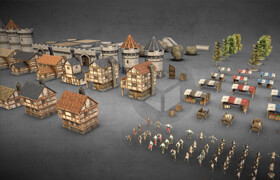 Sketchfab - Medieval City Low Poly PBR Pack - 3dmodel