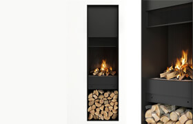 Pro Fireplace Wood 5 - 3dmodel