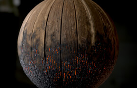 Artstation - Burnt Wood Planks Material