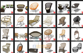 Outdoor furniture collection sketchup - 3dmodel