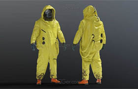 Cgtrader - Hazmat Suit Nbc 3D model - Medic Space suit - Nuclear suit - 3dmodel