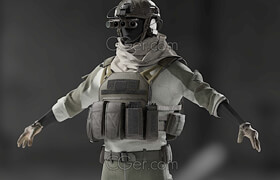 CGTrader - SOLDIER HighPoly equipment 3D model