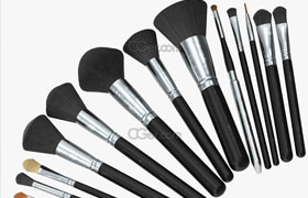 Turbosquid - Tornado Studio - Makeup Brush Set 3dmodel