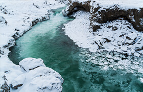 Photobash - Winter Waterfall