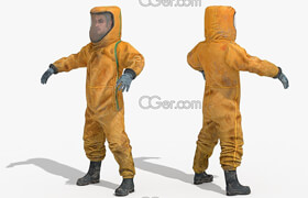 Cgtrader - HAZMAT SUIT Low-poly 3D model