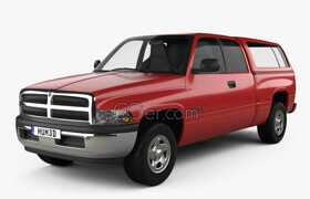 Hum3d - Dodge Ram 1500 Club Cab ST 1999 3D model