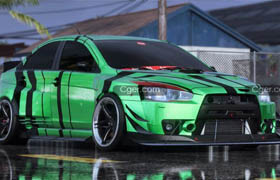 3D Car Model - Mitsubishi Lancer Evolution X Khyzyl Saleem