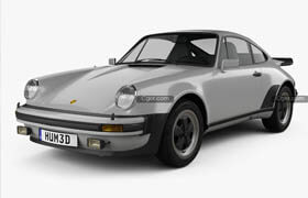3D Car model - Porsche 911 (930) Turbo 1975 3D Model