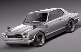 CGTrader - Nissan Skyline 1968-1972 3D model