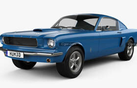 Hum3d - Ford Mustang Fastback 1965 3D car model