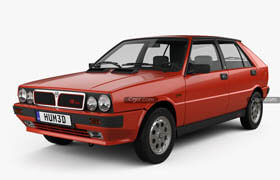 Hum3d - Lancia Delta HF 4WD (831) 1986 3D car model