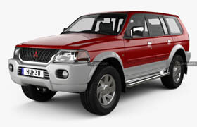 Hum3d - Mitsubishi Pajero Sport 1996 3D model