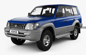 Hum3d - Toyota Land Cruiser Prado 5-door 1999 3D model