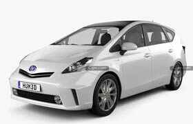 Hum3d - Toyota Prius V 2011 3D Model