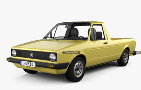 Hum3d - Volkswagen Caddy 1982 3D car model