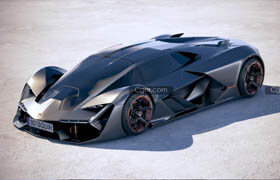 Squir - Lamborghini Terzo Millennio 2018 3D Car model