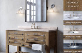 MERCANTILE EXTRA-WIDE SINGLE VANITY SINK