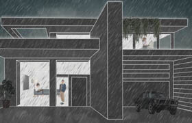 Skillshare - Architecture Rendering in Photoshop ( Stormy Night )