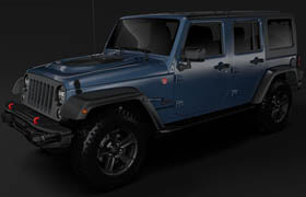 Cgtrader - Jeep Wrangler Unlimited Rubicon Recon JK 2017 3D model