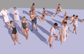 Resort People Pack x15 - 3dmodel