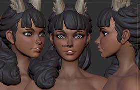 Artstation - vieraesque female basemesh high - 3dmodel