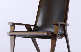B &amp; B Italia Poltrona JJ wooden base armchair