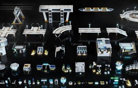 Kitbash - Props High Tech Streets - 3dmodel