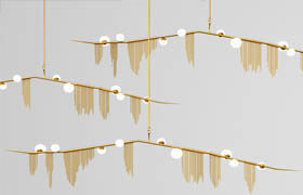  Cherry Bomb Fringe Chandelier 9 Lights