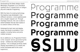 Programme by Maximage - font