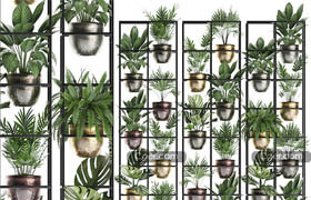 Turbosquid - plants vertical gardening 3d model 1442205