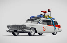 SQUIR3D - ECTO-1 Ghostbusters 1959 - 3dmodel