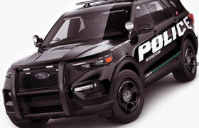 Cgtrader - Explorer 2020 Police Interceptor 3D model