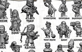 Rocket Pig Games - Stout Hearted Heroes Kickstarter - 3dmodel